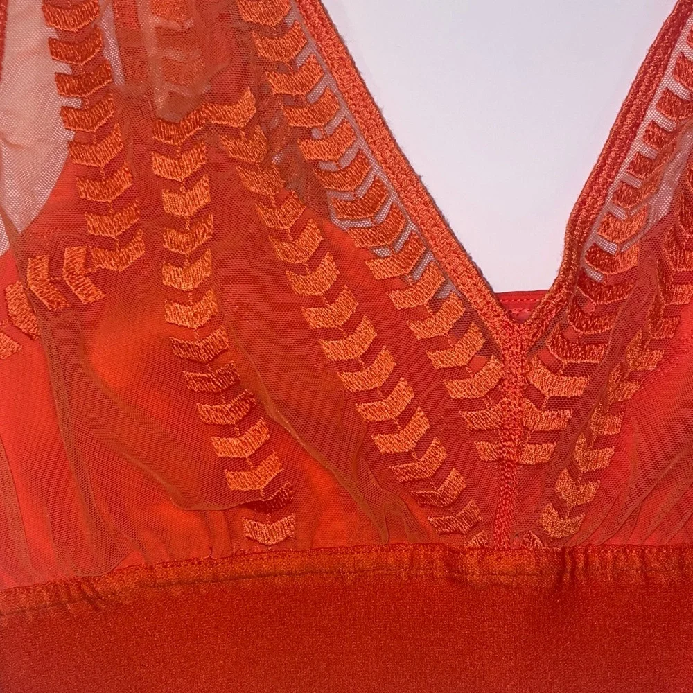FP Movement by Free People Vibrant Orange Lace Bralette